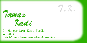 tamas kadi business card